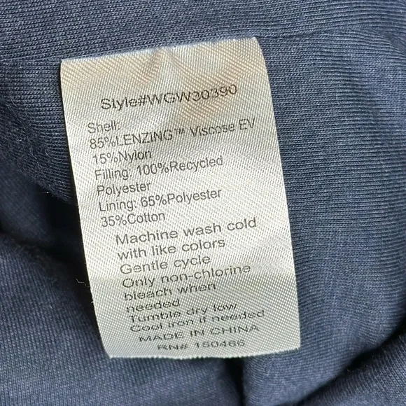 T39 Market & Spruce Quilted Coat Navy Blue New with Tags size XS Stitchfix Brand - Picture 11 of 11